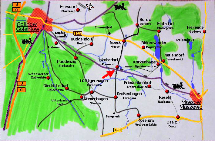 Karte Jakobsdorf map of Jakobsdorf